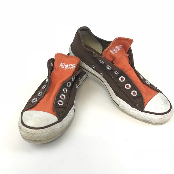 brown and orange converse